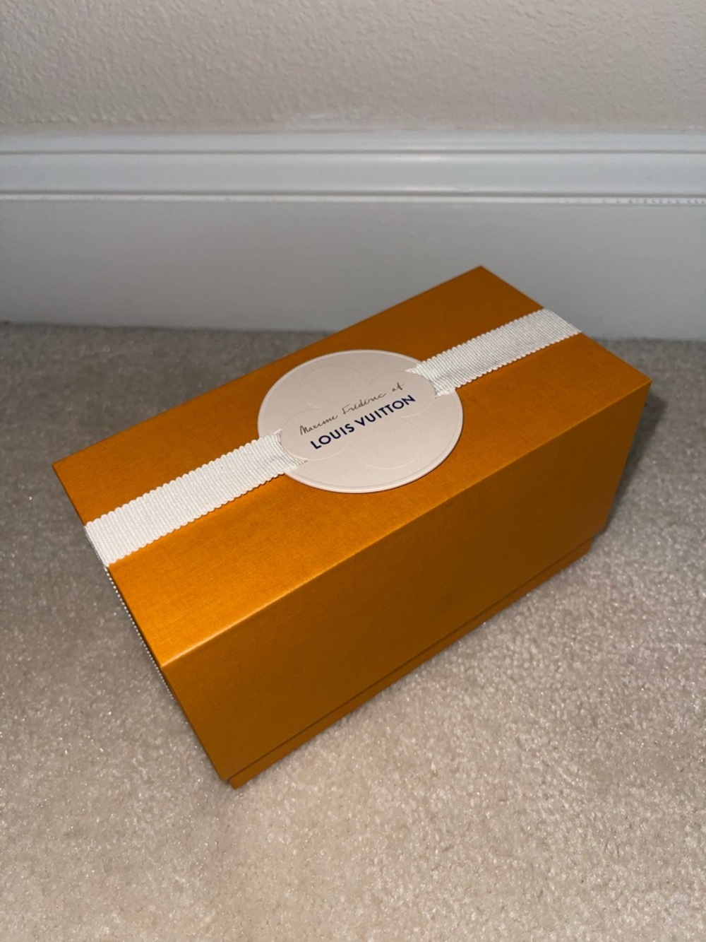 Louis Vuitton Orange Box with White Ribbon Seal